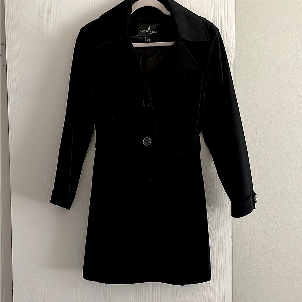 London Fog Black Trench Coat